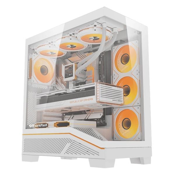  Thùng máy Darkflash K430 F-ATX (Mặt Kính) | ATX/M-ATX/Mini-ITX, Hỗ trợ VGA 425mm, AIO 360mm, Trắng 
