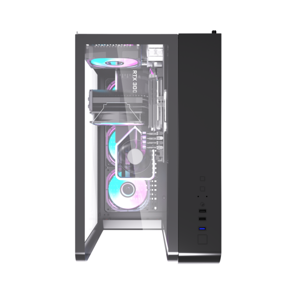  Thùng máy DarkFlash L280M (Chưa kèm Fan) | M-ATX/ITX, Kính cường lực, Đen 