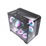  Thùng máy DarkFlash L280M (Chưa kèm Fan) | M-ATX/ITX, Kính cường lực, Đen 