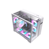  Thùng máy DarkFlash L280M (Chưa kèm Fan) | M-ATX/ITX, Kính cường lực, Trắng 
