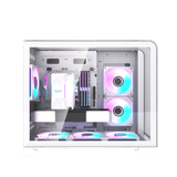  Thùng máy DarkFlash L280M (Chưa kèm Fan) | M-ATX/ITX, Kính cường lực, Trắng 