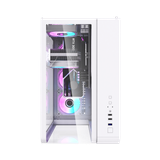  Thùng máy DarkFlash L280M (Chưa kèm Fan) | M-ATX/ITX, Kính cường lực, Trắng 