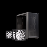  Thùng máy EINAREX PM150 RGB M-ATX | Kèm 3 Fan ARGB, Kính cường lực, Đen 