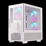  Thùng máy EINAREX PM150 RGB M-ATX | Kèm 3 Fan ARGB, Kính cường lực, Trắng 