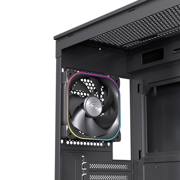  Thùng máy EINAREX Prisma S700 RGB F-ATX (Kèm Sẵn 4F ARGB) | Kính cường lực, USB 3.2 Type-C Gen 2, Đen 