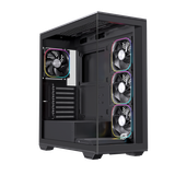  Thùng máy EINAREX Prisma S700 RGB F-ATX (Kèm Sẵn 4F ARGB) | Kính cường lực, USB 3.2 Type-C Gen 2, Đen 