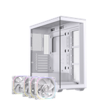  Thùng máy EINAREX Prisma S700 RGB F-ATX (Kèm Sẵn 4F ARGB) | Kính cường lực, USB 3.2 Type-C Gen 2, Trắng 