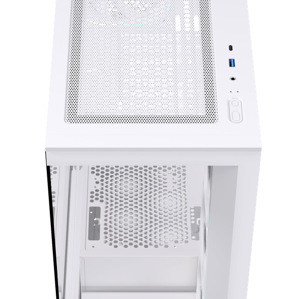  Thùng máy EINAREX Prisma S700 RGB F-ATX (Kèm Sẵn 4F ARGB) | Kính cường lực, USB 3.2 Type-C Gen 2, Trắng 