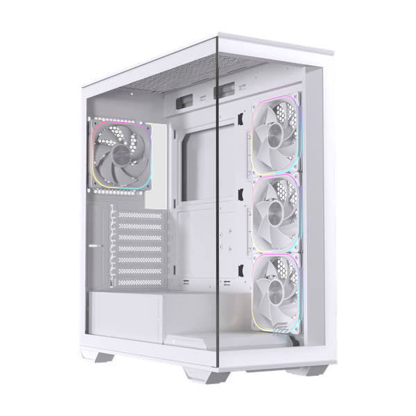  Thùng máy EINAREX Prisma S700 RGB F-ATX (Kèm Sẵn 4F ARGB) | Kính cường lực, USB 3.2 Type-C Gen 2, Trắng 