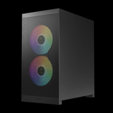  Thùng máy Gamdias Aura GC15M ARGB M-ATX (Kèm Sẵn 3 Fan ARGB) | Micro Tower, Kính cường lực, Đen 