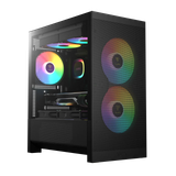  Thùng máy Gamdias Aura GC15M ARGB M-ATX (Kèm Sẵn 3 Fan ARGB) | Micro Tower, Kính cường lực, Đen 