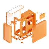  Thùng máy HYTE X50 Astral Orange (Chưa kèm Fan) | Mid-Tower, E-ATX, Kính cường lực, Cam 
