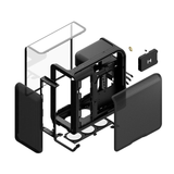  Thùng máy HYTE X50 Pitch Black (Chưa kèm Fan) | Mid-Tower, E-ATX, Kính cường lực, Đen 