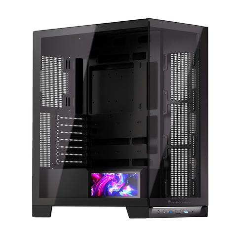 Thùng máy Leopard AX-8 LCD (Không kèm Fan) | Mid Tower, ATX/M-ATX/ITX, ARGB, Kính cường lực, Đen