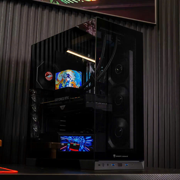  Thùng máy Leopard AX-8 LCD (Không kèm Fan) | Mid Tower, ATX/M-ATX/ITX, ARGB, Kính cường lực, Đen 