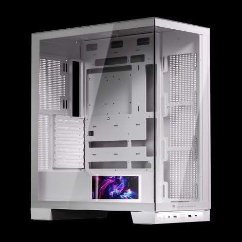  Thùng máy Jungle Leopard AX-8 LCD (Không kèm Fan) | Mid Tower, ATX/M-ATX/ITX, ARGB, Trắng 