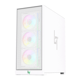  Thùng máy Gaming Linktech Bahamut 4FA | Full ATX, Kèm Sẵn 4 Fan ARGB, Trắng 