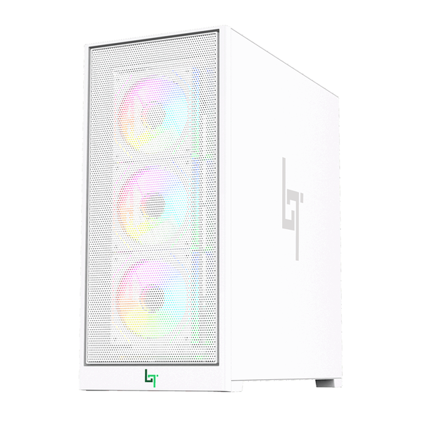  Thùng máy Gaming Linktech Bahamut 4FA | Full ATX, Kèm Sẵn 4 Fan ARGB, Trắng 