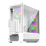  Thùng máy Gaming Linktech Bahamut 4FA | Full ATX, Kèm Sẵn 4 Fan ARGB, Trắng 