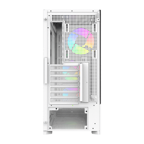  Thùng máy Gaming Linktech Bahamut 4FA | Full ATX, Kèm Sẵn 4 Fan ARGB, Trắng 