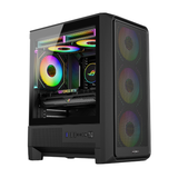 Thùng máy MIK H2 Gaming | M-ATX/ITX, Kính cường lực, Đen 