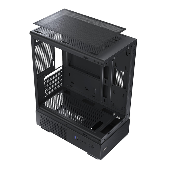  Thùng máy MIK H3 Hồ Cá | M-ATX/ITX, Kính cường lực, Đen 