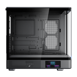  Thùng máy MIK H7 CURVED 360 ATX (Chưa kèm Fan) | ATX/M-ATX/ITX, Kính cường lực, Đen 
