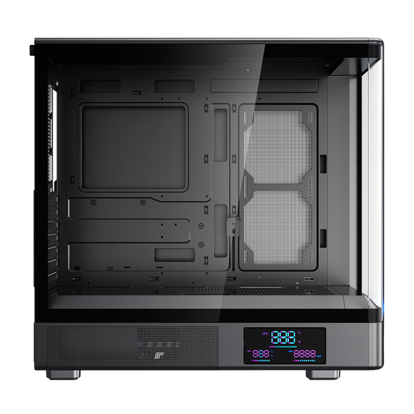  Thùng máy MIK H7 CURVED 360 ATX (Chưa kèm Fan) | ATX/M-ATX/ITX, Kính cường lực, Đen 