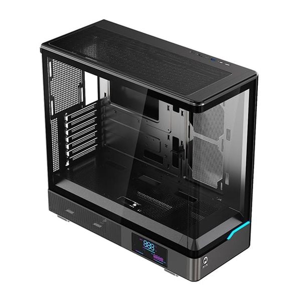  Thùng máy MIK H7 CURVED 360 ATX (Chưa kèm Fan) | ATX/M-ATX/ITX, Kính cường lực, Đen 