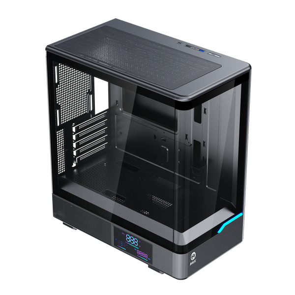  Thùng máy MIK H7 CURVED 240 M-ATX (Chưa kèm Fan) | M-ATX/ITX, Kính cường lực, Đen 