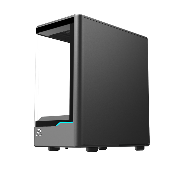  Thùng máy MIK H7 CURVED 240 M-ATX (Chưa kèm Fan) | M-ATX/ITX, Kính cường lực, Đen 
