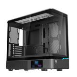  Thùng máy MIK H7 CURVED 360 M-ATX (Chưa kèm Fan) | M-ATX/ITX, Kính cường lực, Đen 