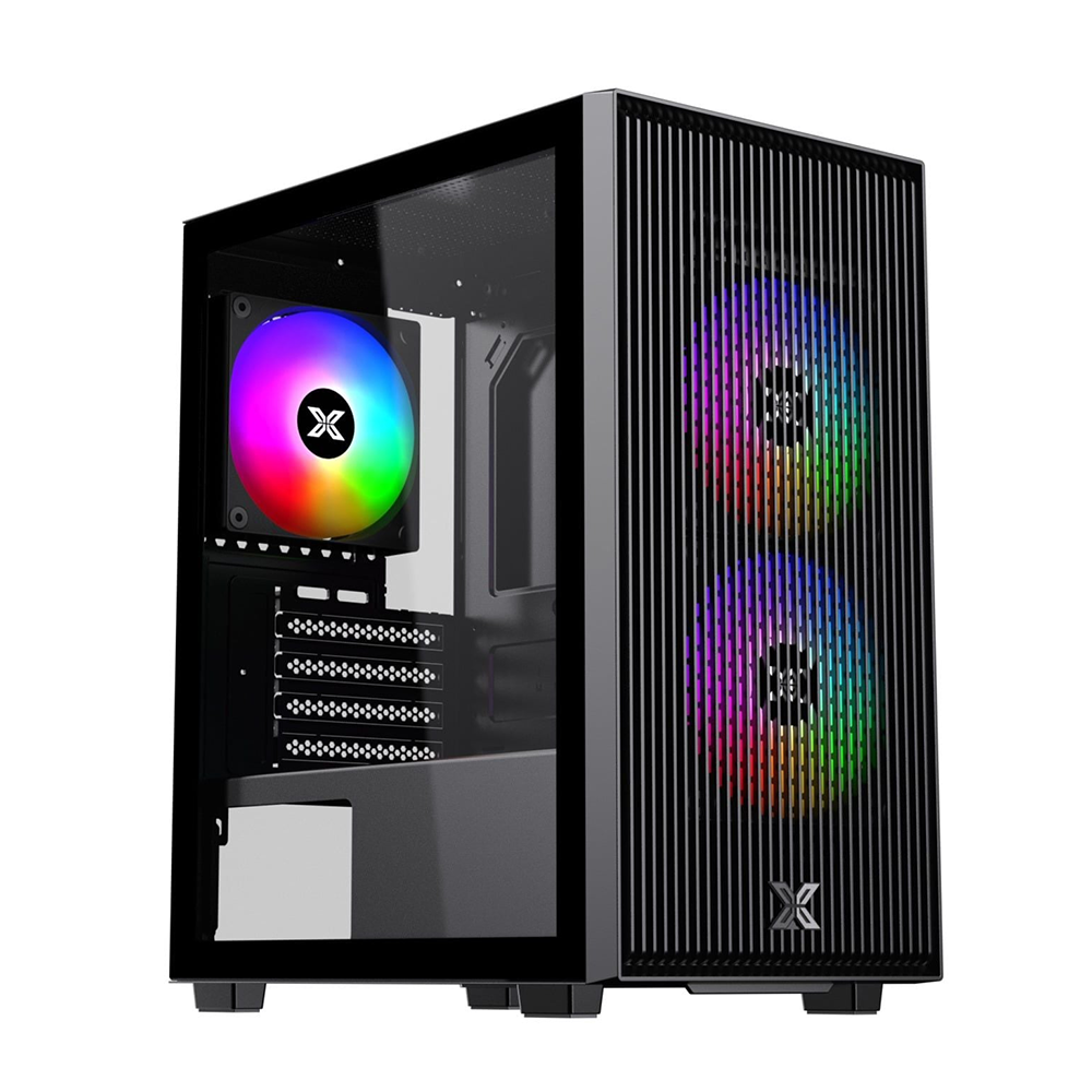 Thùng máy XIGMATEK Amun M 3F - EN90533 | Micro-ATX/Mini-ITX, Kèm 3 Fan, Đen