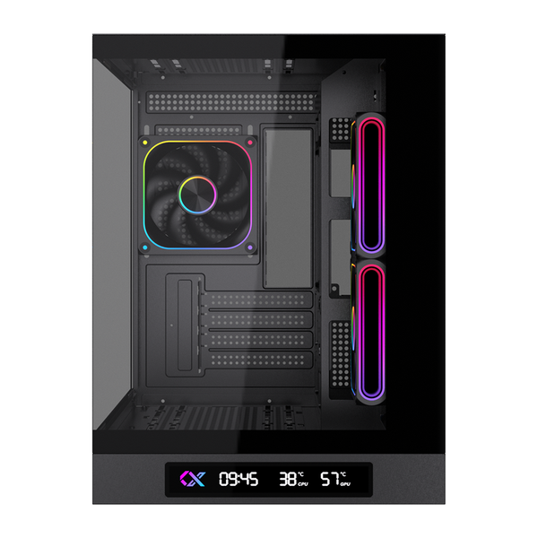  Thùng máy Xigmatek Cloud M DGT 3AF (Kèm sẵn 3 Fan LED) | M-ATX/ITX, Hỗ trợ Rad 360mm, Đen 