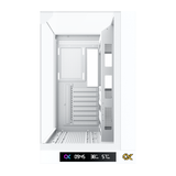  Thùng máy Xigmatek Ocean II Digital ATX Arctic (EN90717) | Không kèm Fan, Trắng 