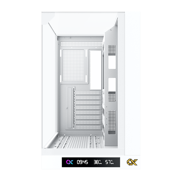  Thùng máy Xigmatek Ocean II Digital ATX Arctic (EN90717) | Không kèm Fan, Trắng 