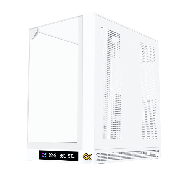  Thùng máy Xigmatek Ocean II Digital ATX Arctic (EN90717) | Không kèm Fan, Trắng 