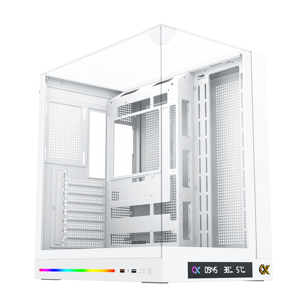  Thùng máy Xigmatek Ocean II Digital ATX Arctic (EN90717) | Không kèm Fan, Trắng 