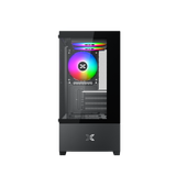  Thùng máy Xigmatek View III 3F | M-ATX/Mini-ITX, 2 Mặt Kính Cường Lực, Đen 