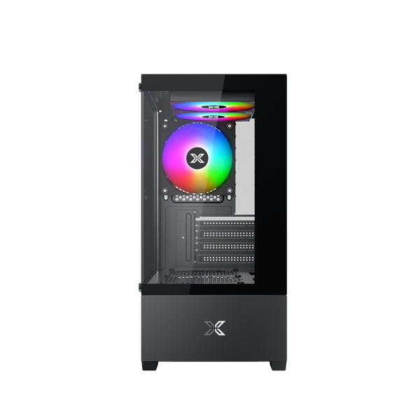  Thùng máy Xigmatek View III 3F | M-ATX/Mini-ITX, 2 Mặt Kính Cường Lực, Đen 
