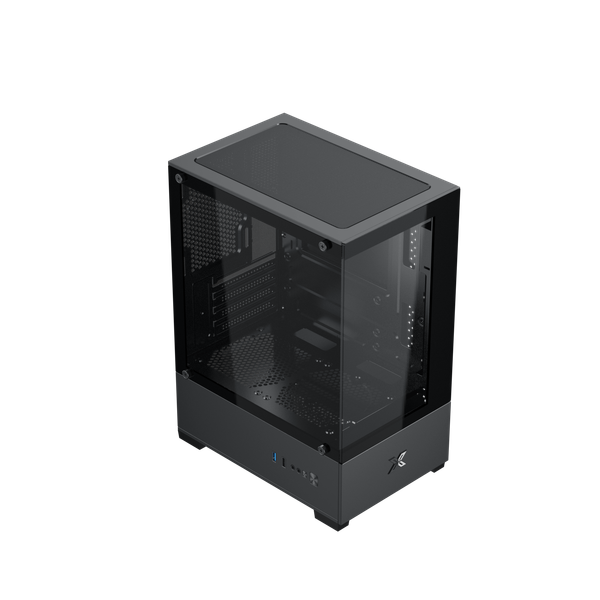  Thùng máy Xigmatek View III | M-ATX/Mini-ITX, 2 Mặt Kính Cường Lực, Đen 