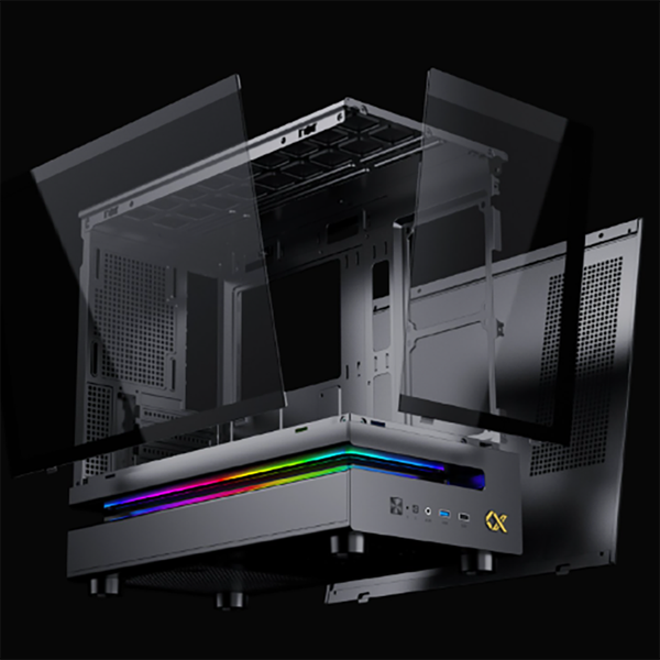  Thùng máy XIGMATEK WIND M 3AF EN90335 | M-ATX/ITX, Kèm 3 Fan, Đen 