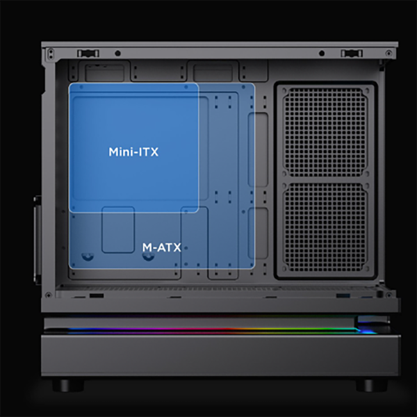  Thùng máy XIGMATEK WIND M 3AF EN90335 | M-ATX/ITX, Kèm 3 Fan, Đen 