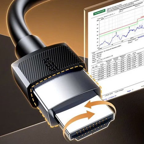  Cáp HDMI 2.1 Ugreen 45432 | 2M, 8K@60Hz, 48Gbps, HDR, eARC, Đen 