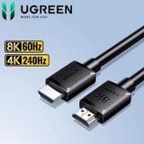 Cáp HDMI 2.1 Ugreen 45432 | 2M, 8K@60Hz, 48Gbps, HDR, eARC, Đen 