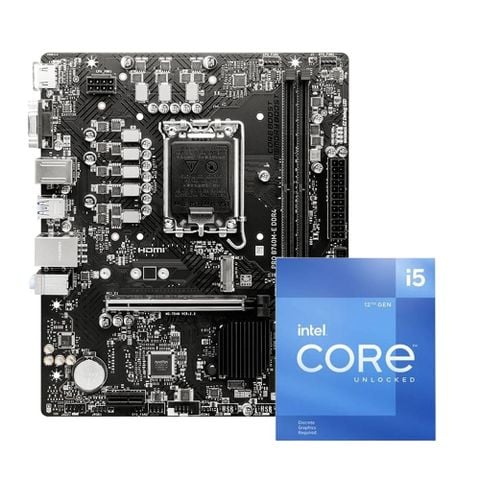 COMBO CPU I5 12400F Chính Hãng - Mainboard MSI B760M-E D4