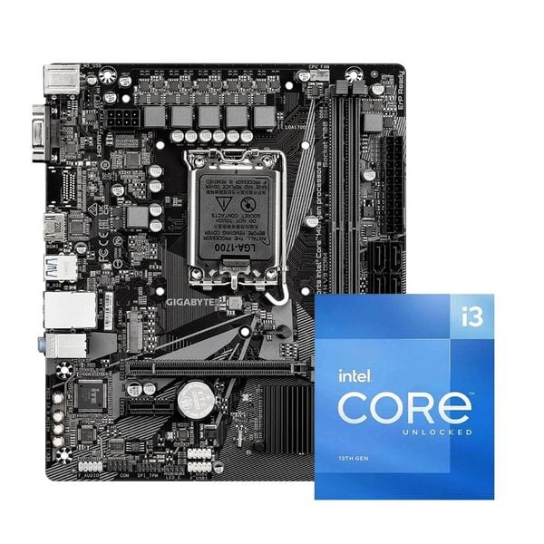  COMBO CPU I3 12100F Box CH - Mainboard Asus H610M-H Giga 
