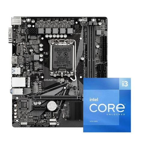 COMBO CPU I3 12100F Box CH - Mainboard Asus H610M-H Giga