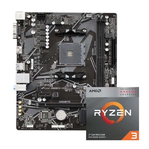  COMBO AMD Ryzen 3 3200G - GIGABYTE A520M-K V2 