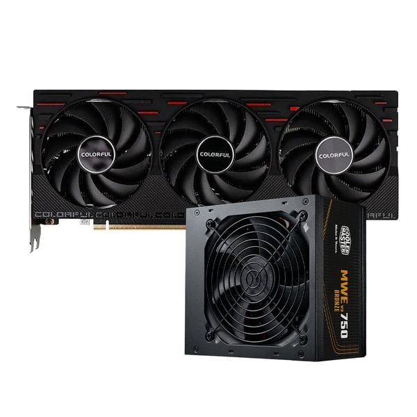  COMBO VGA 5070 CLF GAMING - NGUỒN MSI COOLER MASTER 750W MWE 